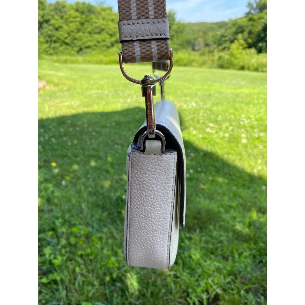 Kate Spade Bag Rosie Cream Pebbled Leather Small Flap Camera Crossbody